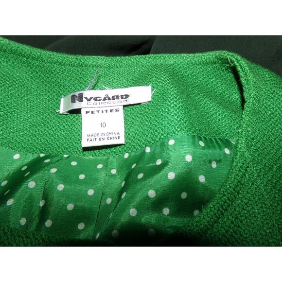 Nygard Collection petites green linen blend cropped jacket 10 P EUC - Picture 4 of 5